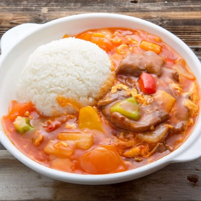 P05 Tomato Beef on Rice 番茄牛肉燴飯.