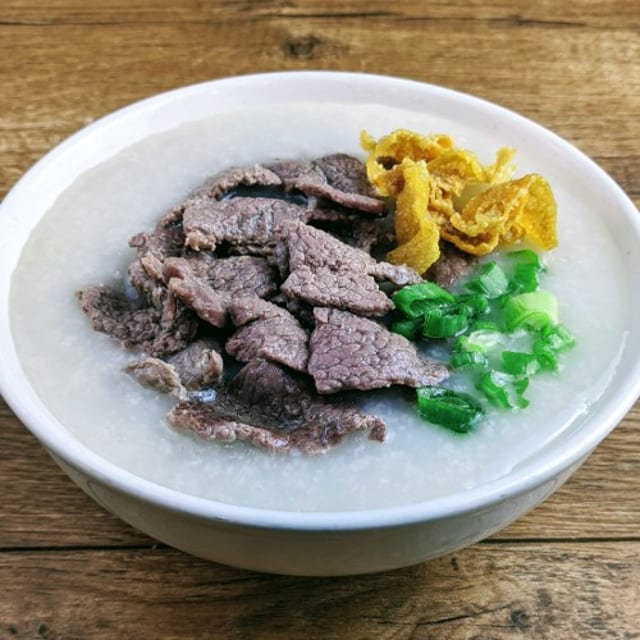 Fresh Beef Congee.