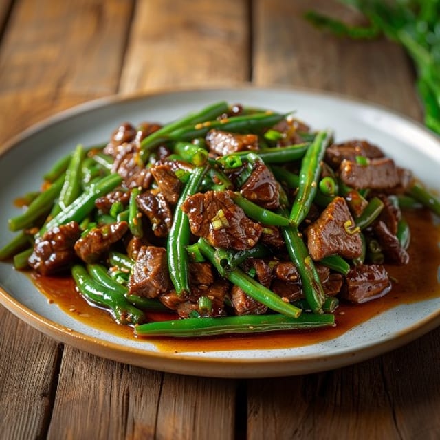 E04 String Bean with Beef/Chicken/Fish Fillet 四季豆炒 牛肉/雞/魚.