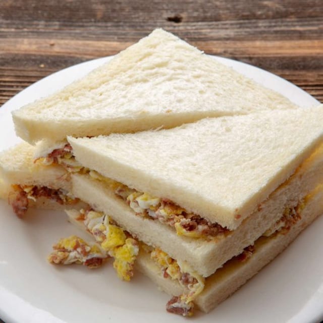Corned Beef and Egg Sandwich.